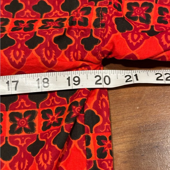 Vintage RAMA Thailand Size Large Thai Cotton Tie Back Half Sleeve Blouse Print - Picture 14 of 16